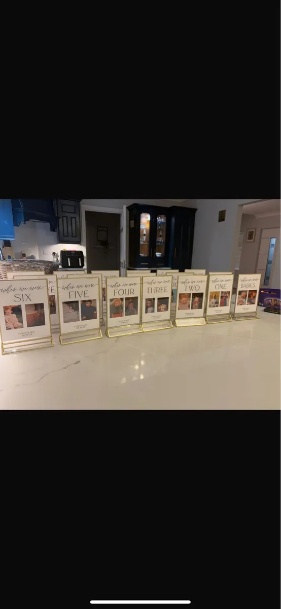 Golden Acrylic double sided photo holders - Image 1