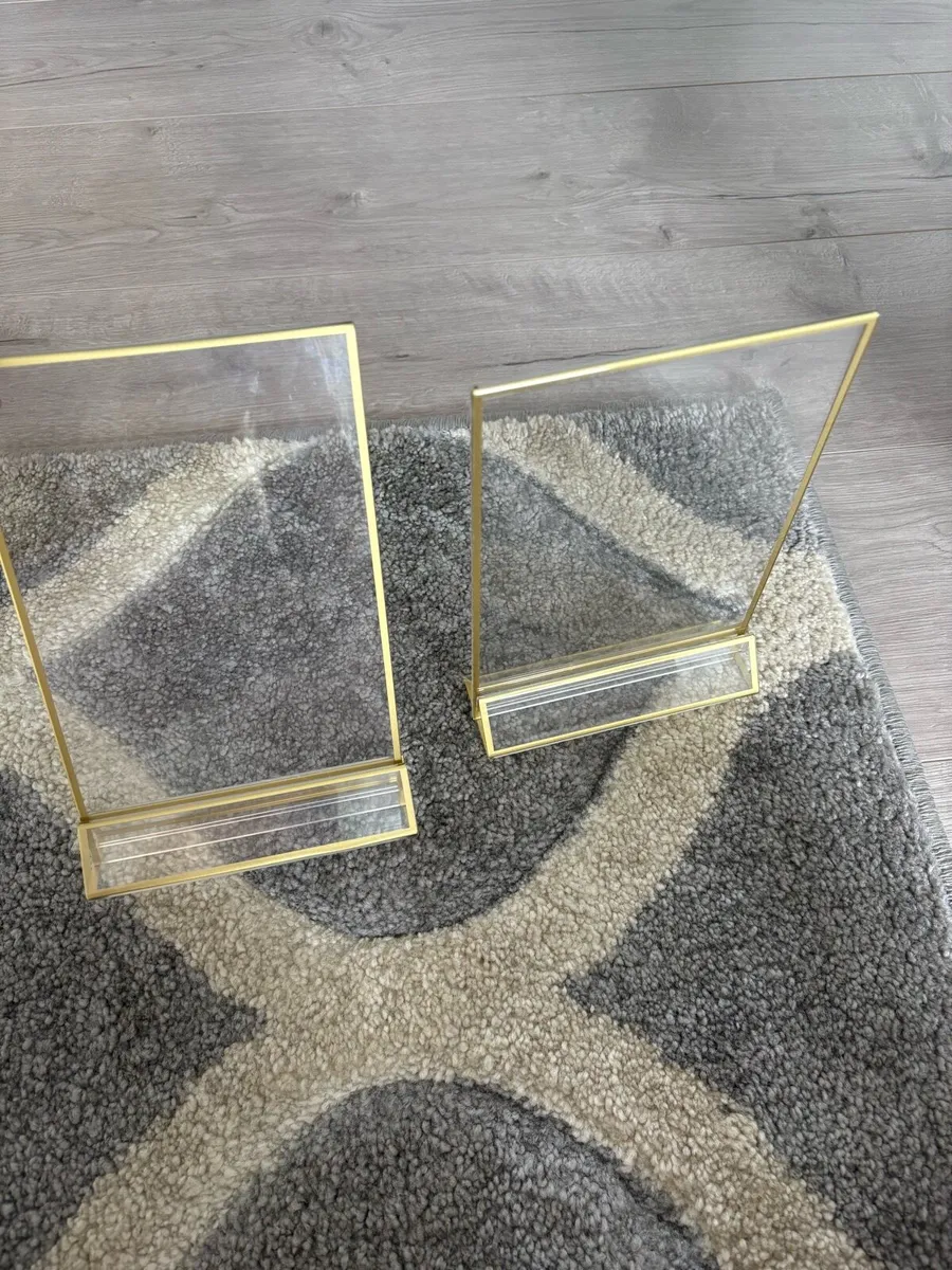 Golden Acrylic double sided photo holders - Image 3