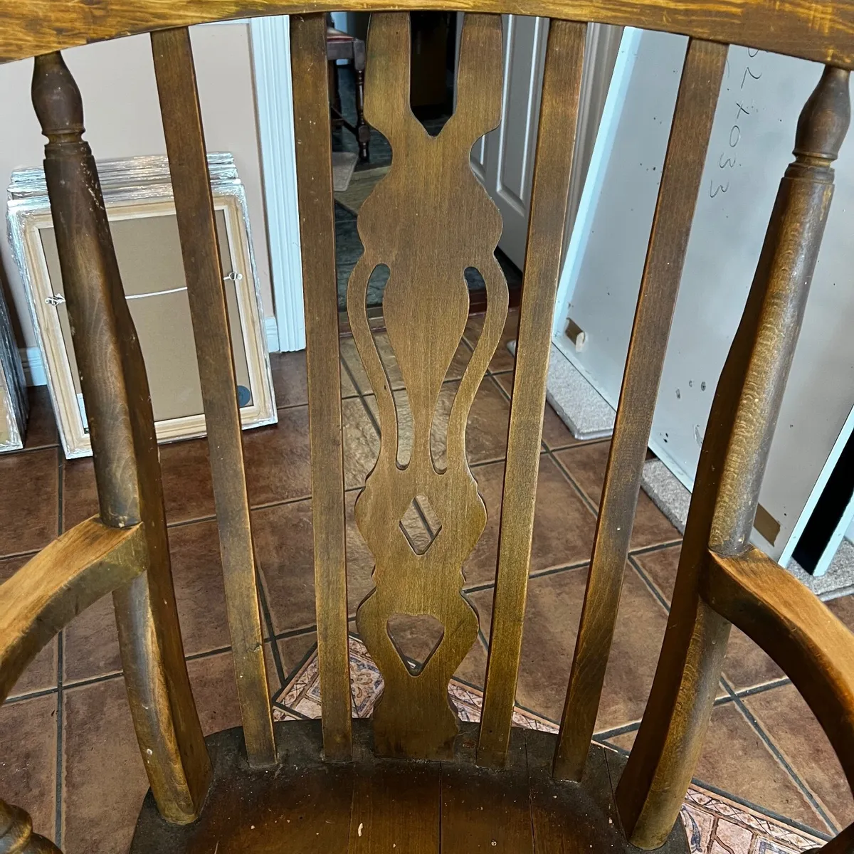 Chair carver wooden vintage - Image 4