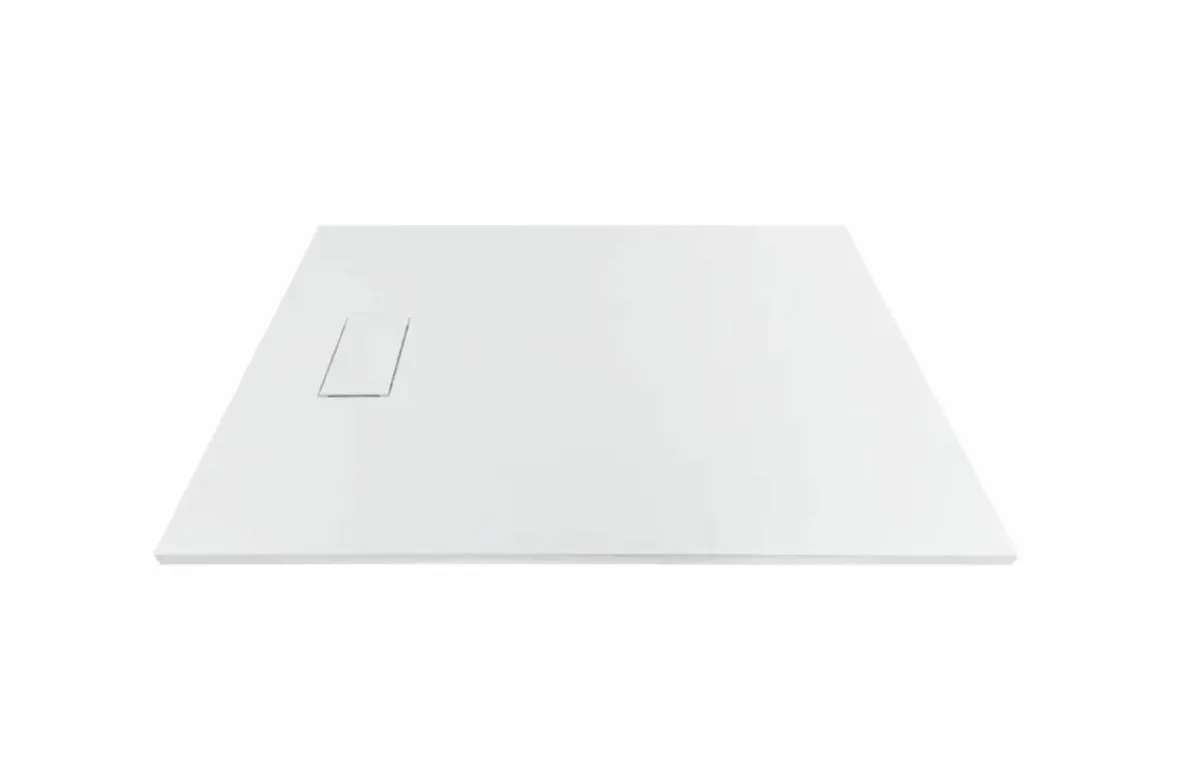 Slate-Effect White Shower Tray - 1200x800