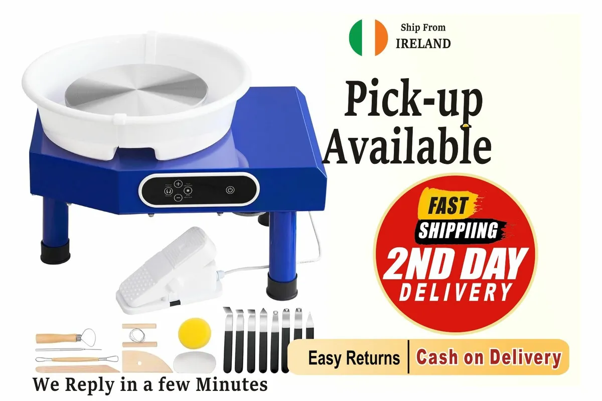 350W 25cm Pottery Wheel Machine 9.8 inches Pedal - Image 1