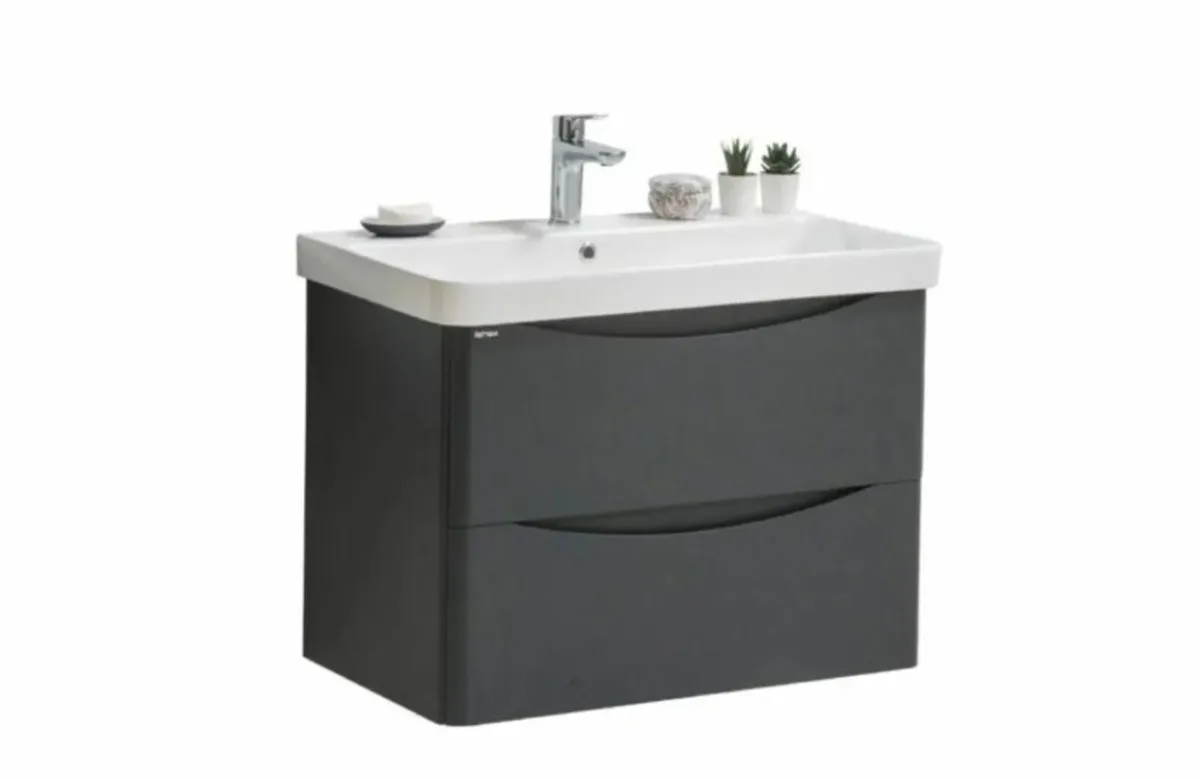 800mm Matt-Anthracite Vanity Unit Bundle - Image 1