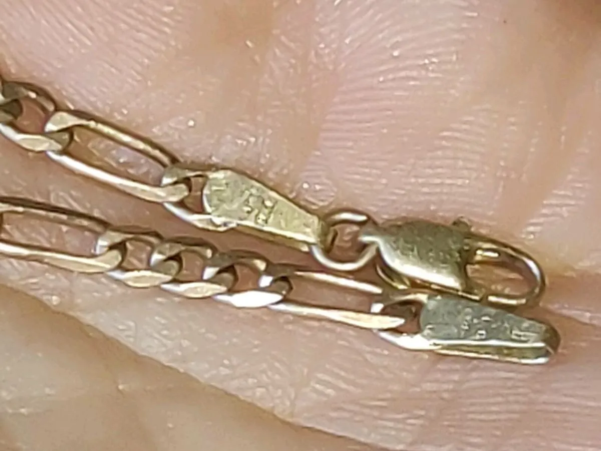 ROSE GOLD FIGARO, 9CT Gold 7"New Bracelet ! - Image 3
