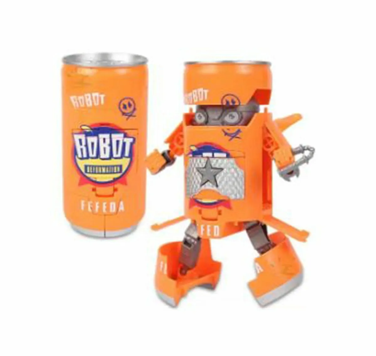 PLASTIC CAN TRANSFORMS INTO ROBOT (BRAND NEW). - Image 2