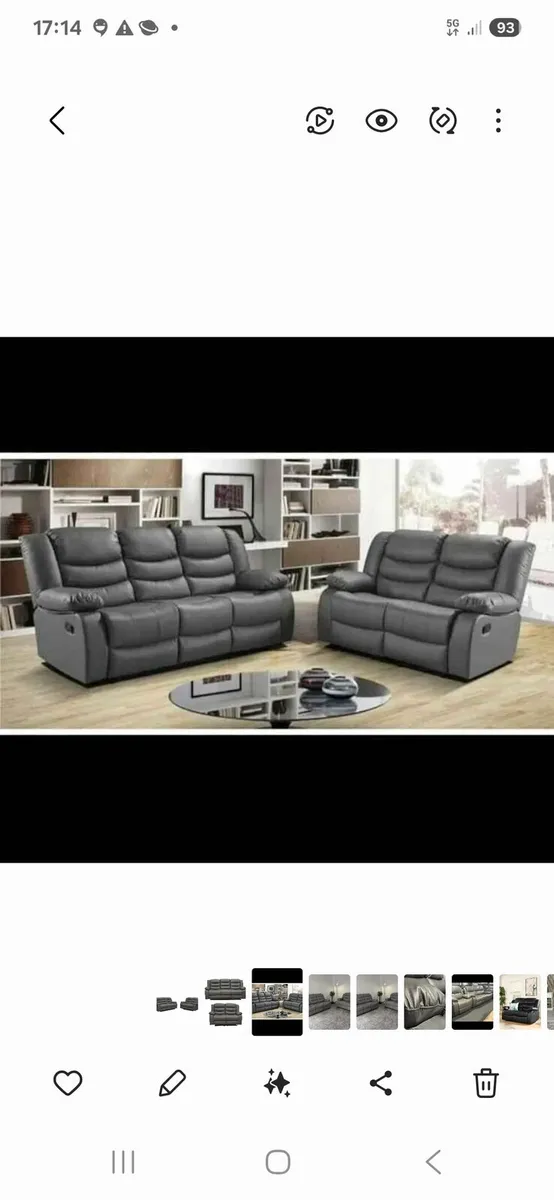 Brand new Hudson 3 plus 2 recliners reduced