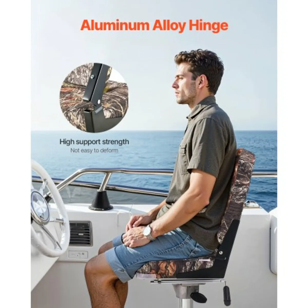 Boat Seat High Backrest Folding Boat Seat Sponge C - Image 2