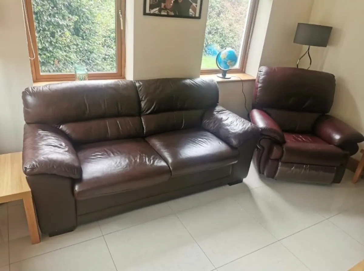 Solid Oak Table & Chairs (+ Free Couch Included) - Image 3