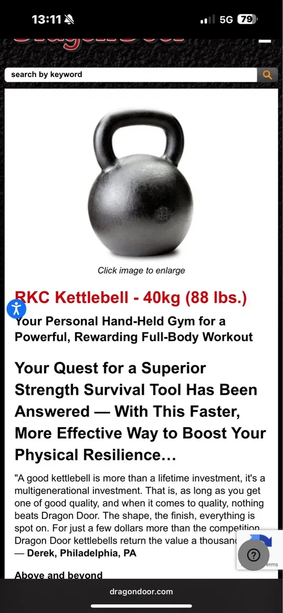 RKC 40KG KETTLEBELL, COST 250 EURO, SELL 100 EURO! - Image 3