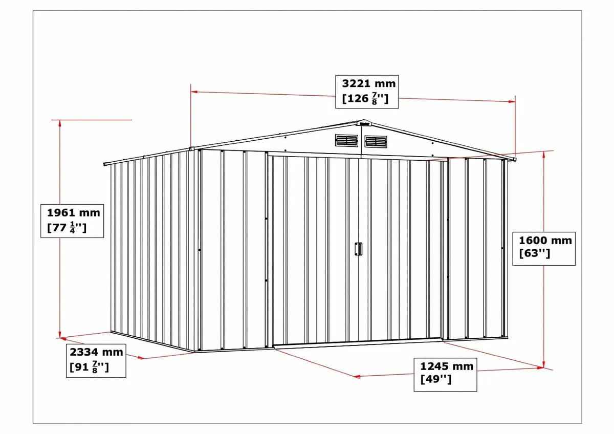 10x8 ECO Steel Sheds with Delivery Included - Image 2