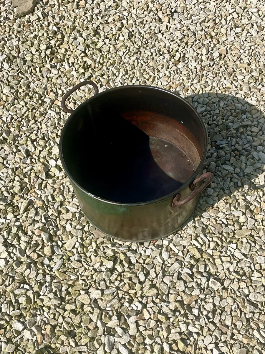 Antique Copper Pot or Planter - Image 2