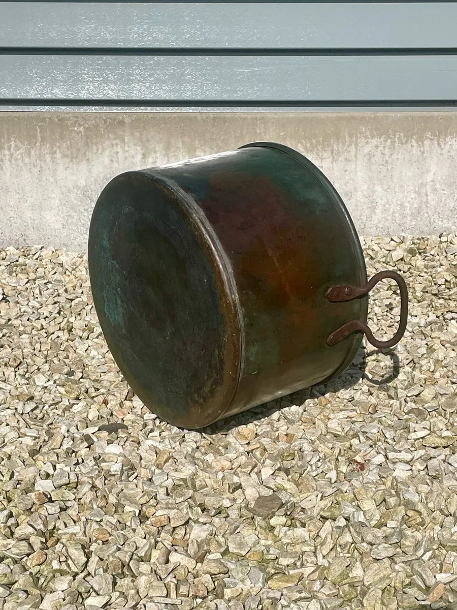 Antique Copper Pot or Planter - Image 4