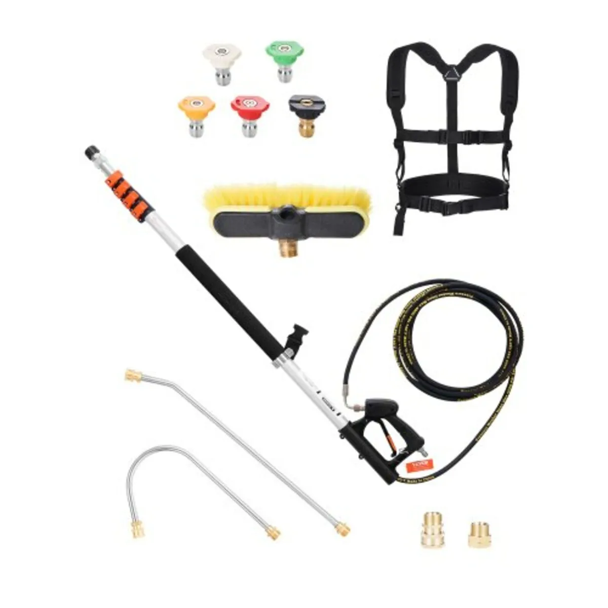 Pressure Washer Telescoping Wand 18 ft Brush Head - Image 1