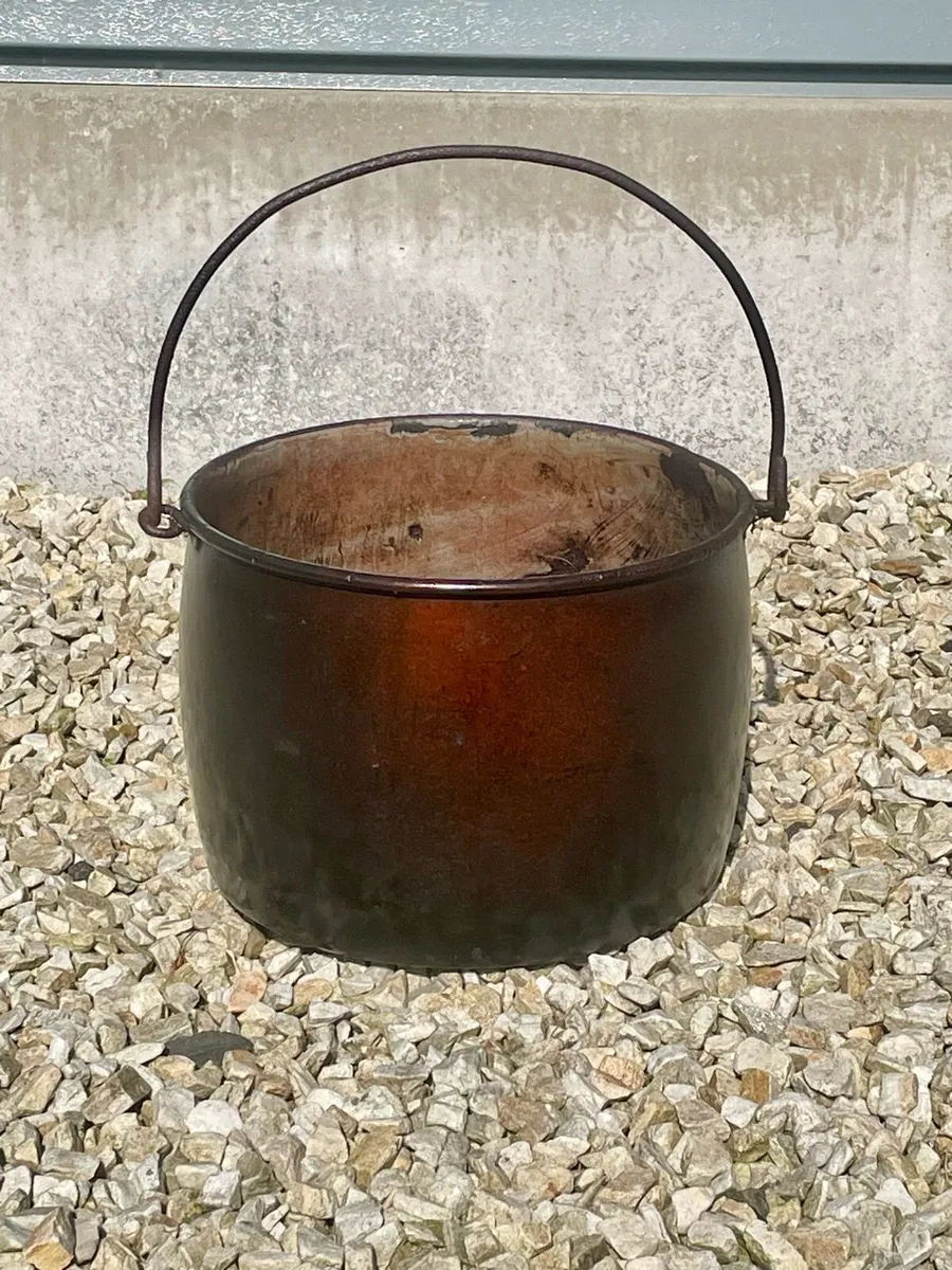 Vintage Cast Iron Pot or Planter - Image 1