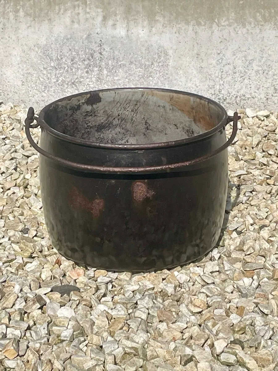 Vintage Cast Iron Pot or Planter - Image 3