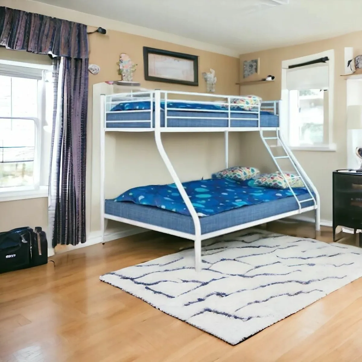 White Double Metal Bunk Bed FREE DELIVERY - Image 1