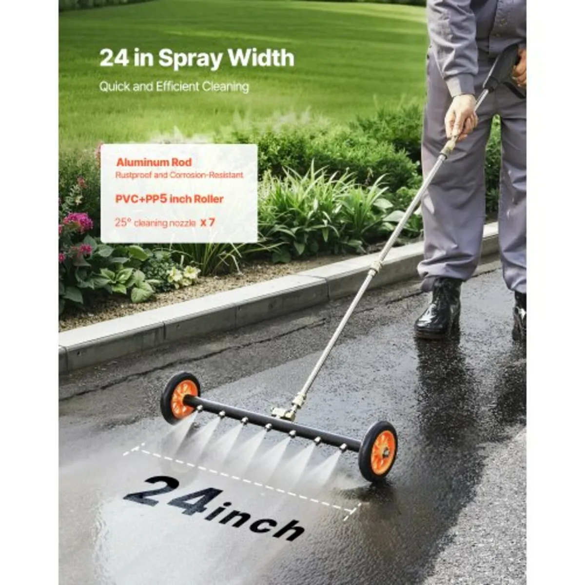 24" Pressure Washer Undercarriage Cleaner with 2 W - Image 3