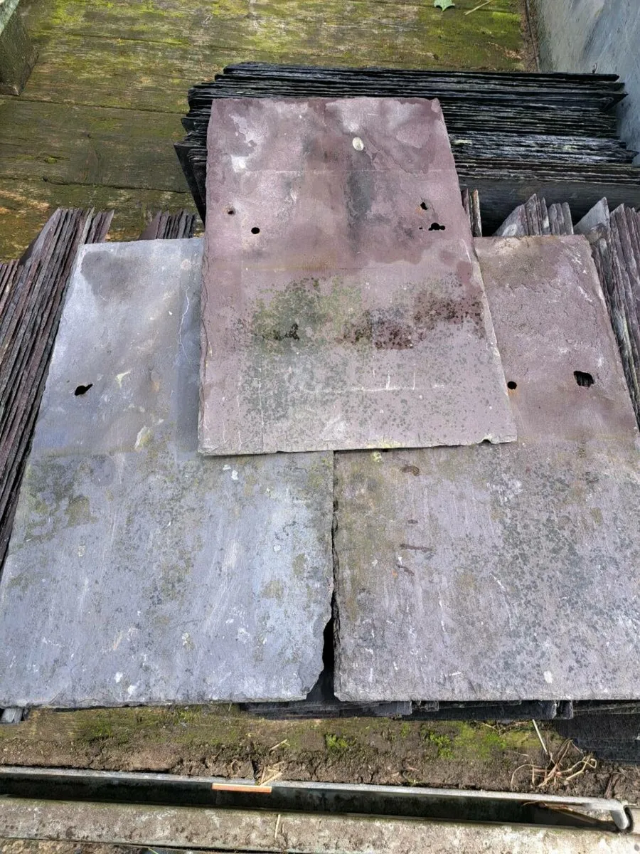 200 qty 20x12 Reclaimed Bangor Blue Slates - Image 1