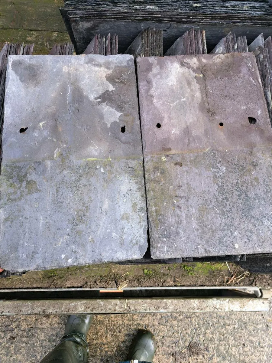 200 qty 20x12 Reclaimed Bangor Blue Slates - Image 2
