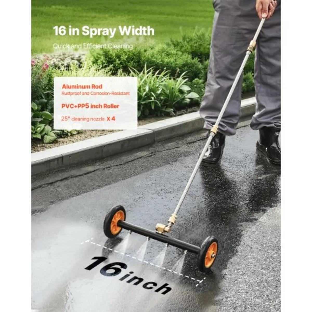 16" Pressure Washer Undercarriage Cleaner with 2 W - Image 3
