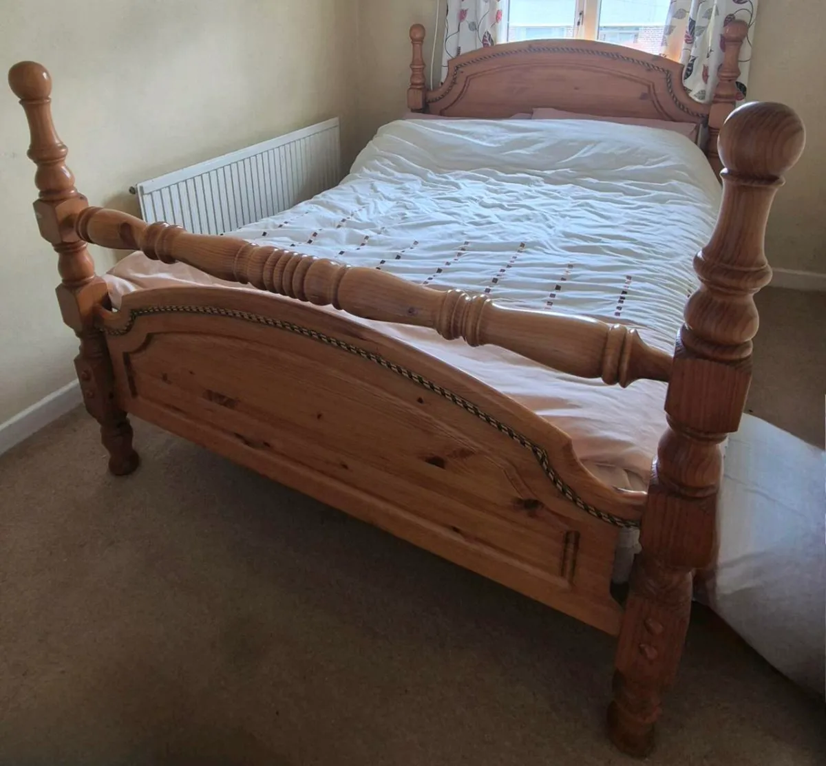 Solid Wood Double Bed Frame - Image 1