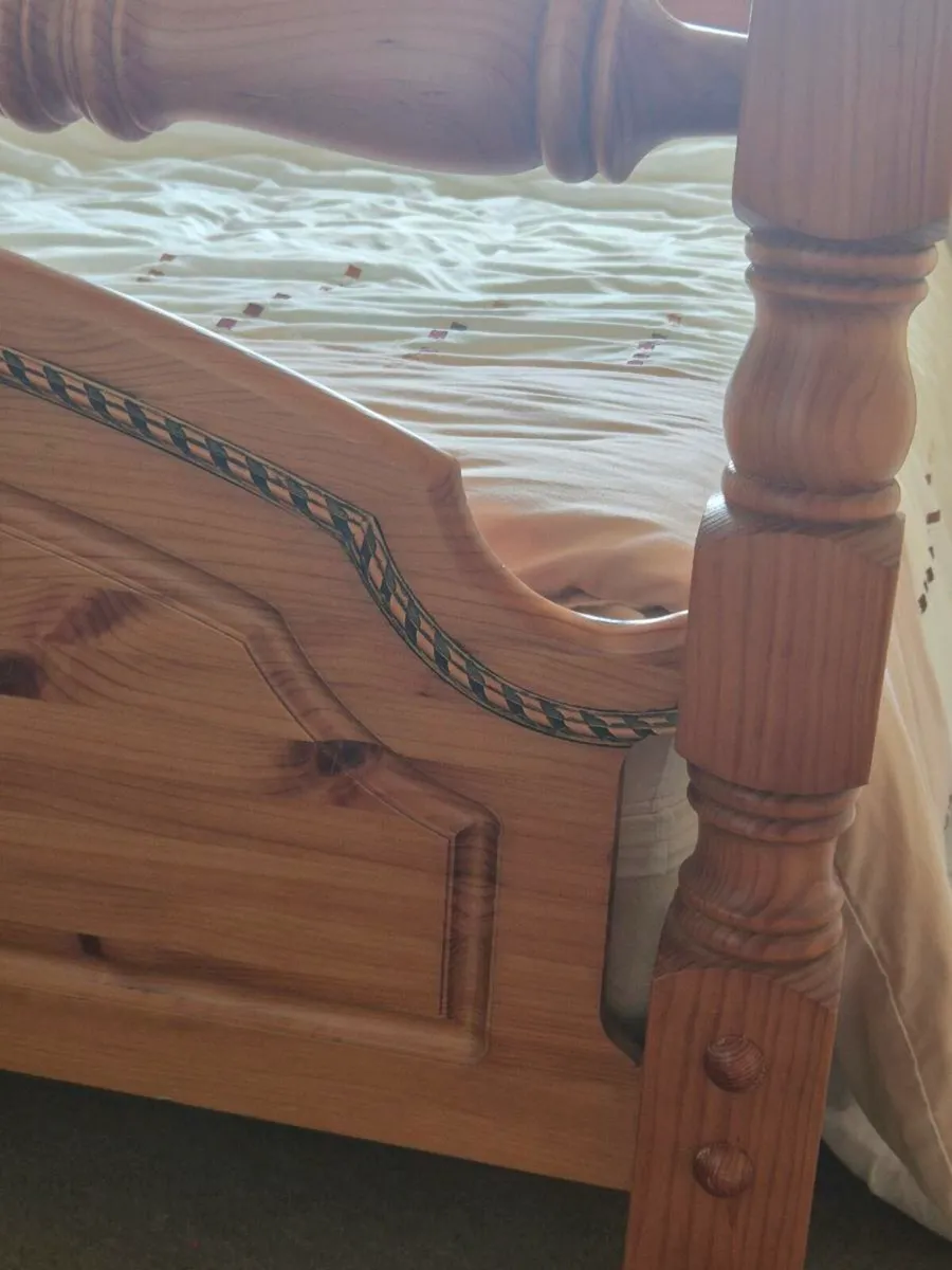 Solid Wood Double Bed Frame - Image 2