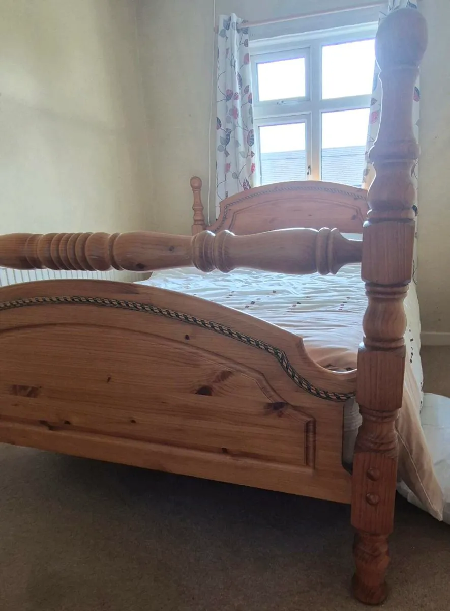 Solid Wood Double Bed Frame - Image 4