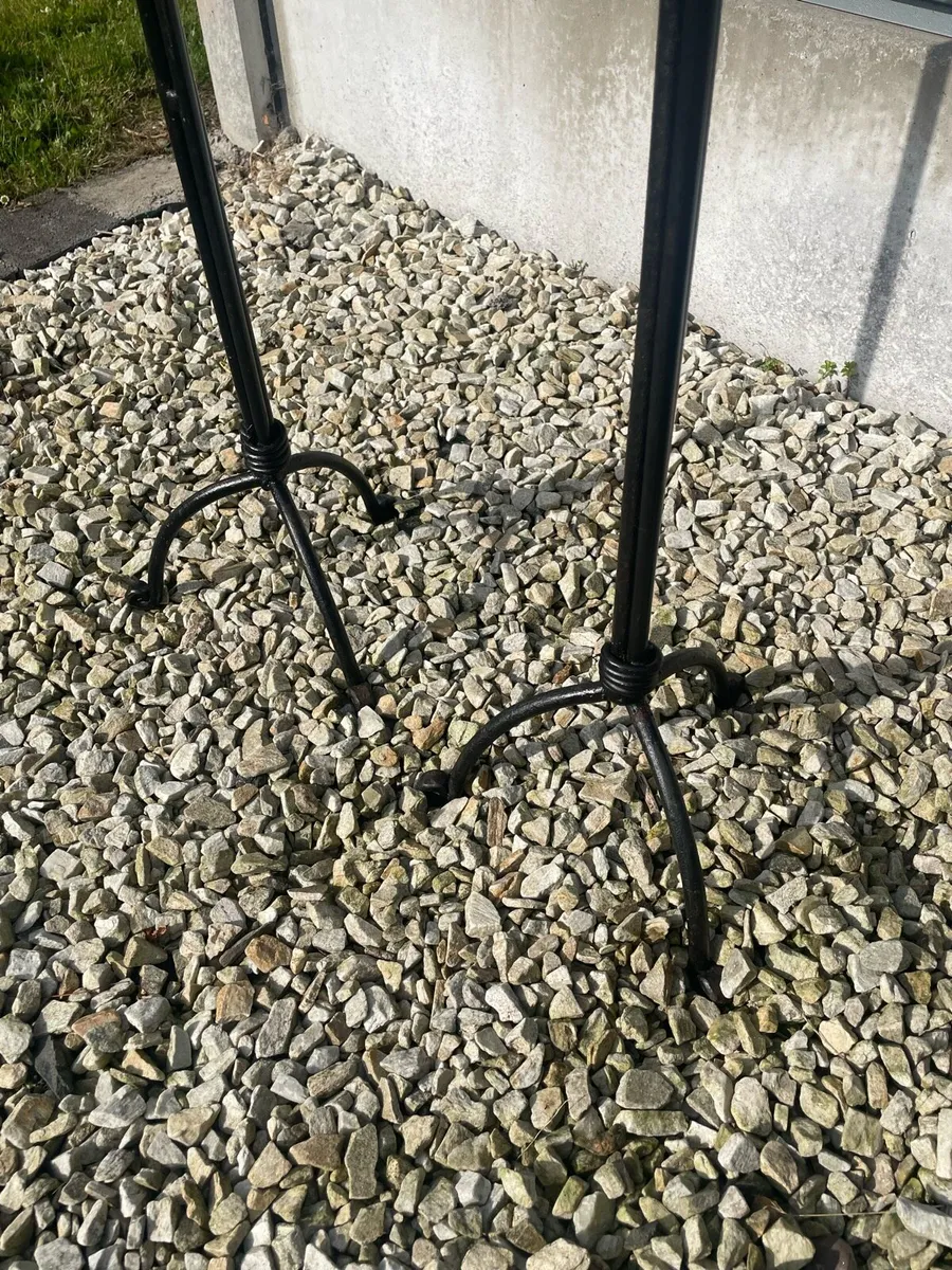 2 Tall Wrought Iron Candle Holders - Image 4
