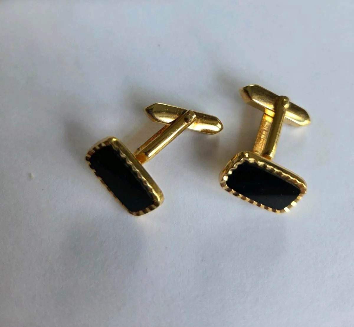 2 pairs Cuff-links Rolled Gold - Image 1