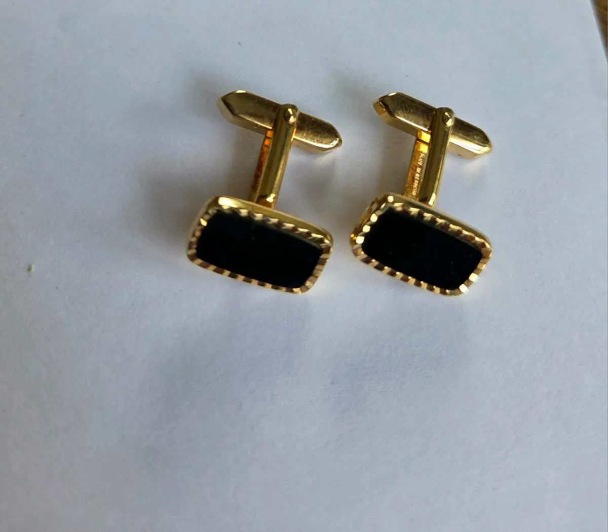 2 pairs Cuff-links Rolled Gold - Image 3