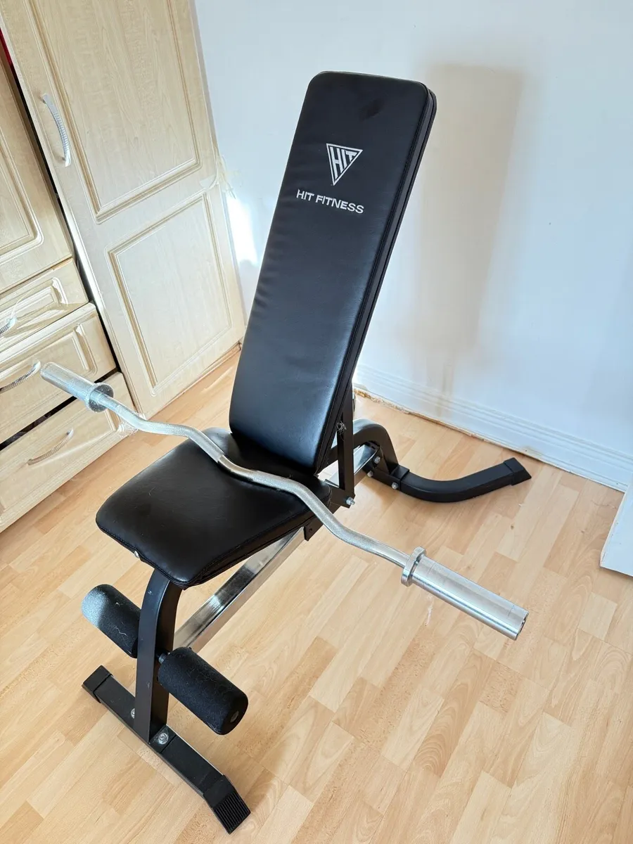 New bench & Olympic Curl Bar - Image 2