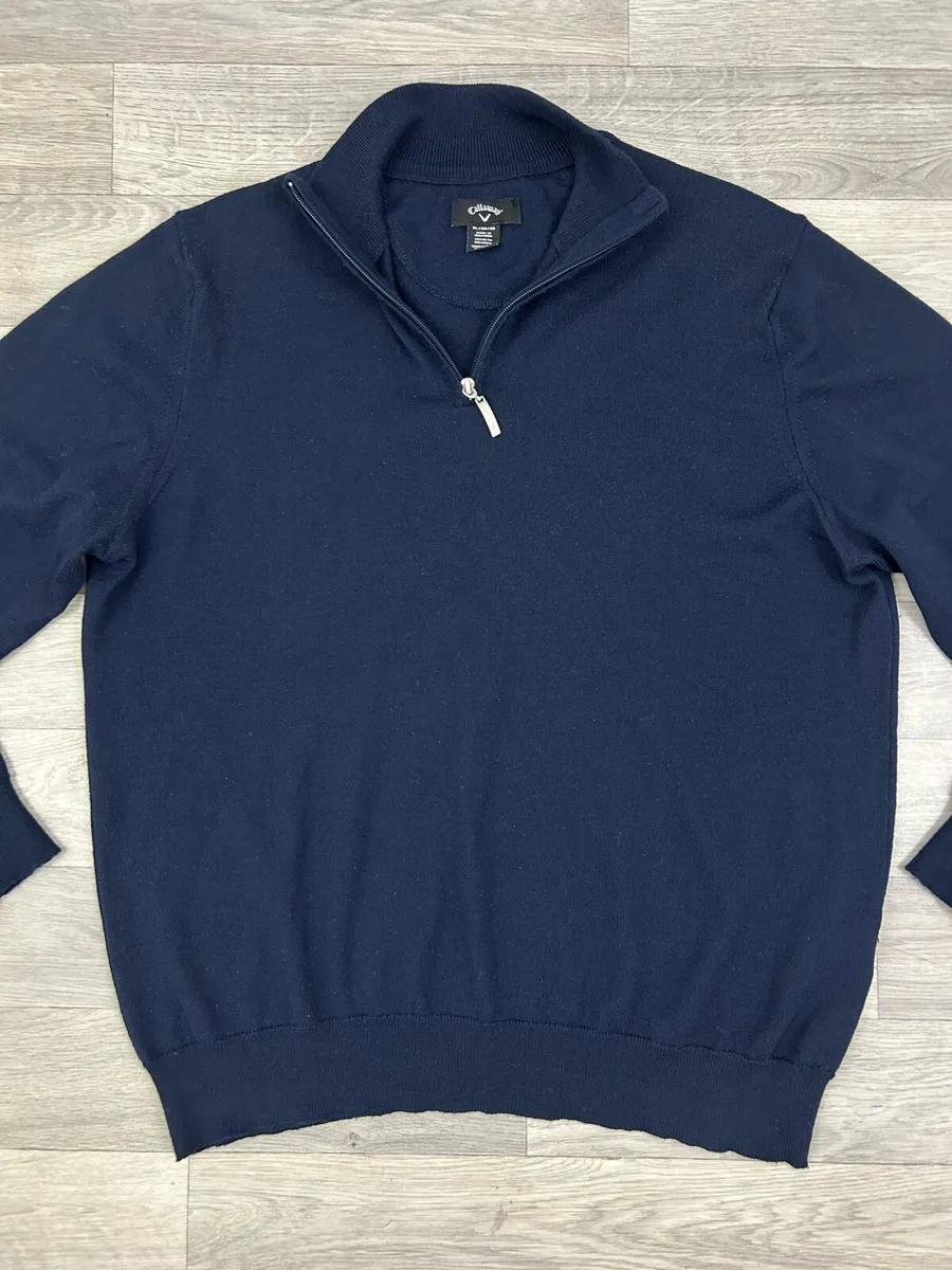Callaway Merino Wool Blend Half Zip Jumper Mens XL - Image 2