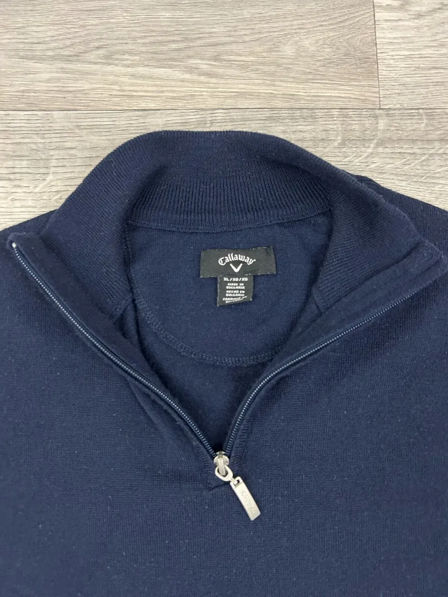 Callaway Merino Wool Blend Half Zip Jumper Mens XL - Image 3