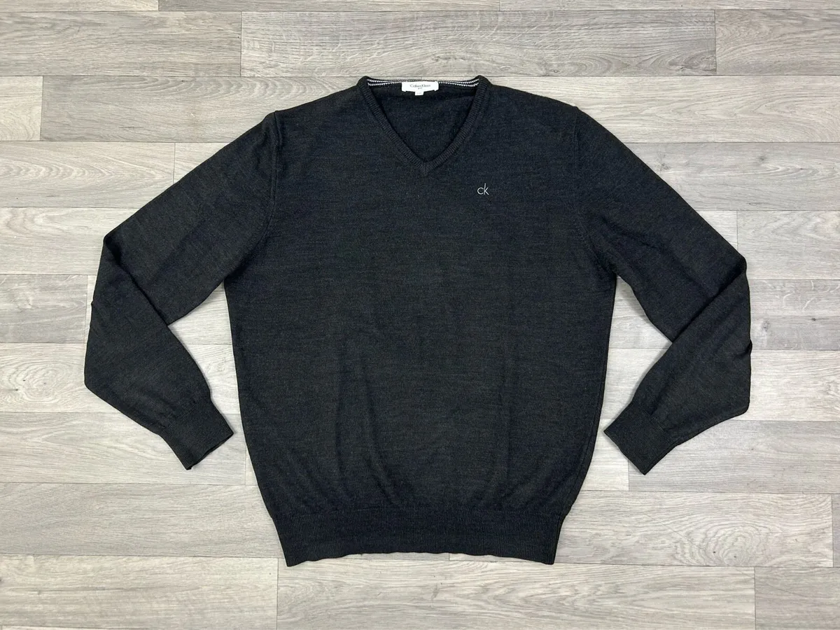 CK Calvin Klein Golf Merino Wool Jumper Mens Large - Image 1
