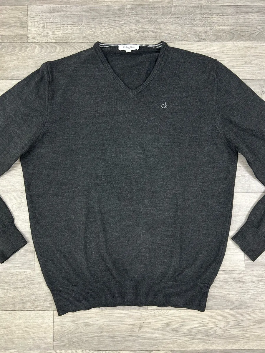 CK Calvin Klein Golf Merino Wool Jumper Mens Large - Image 2
