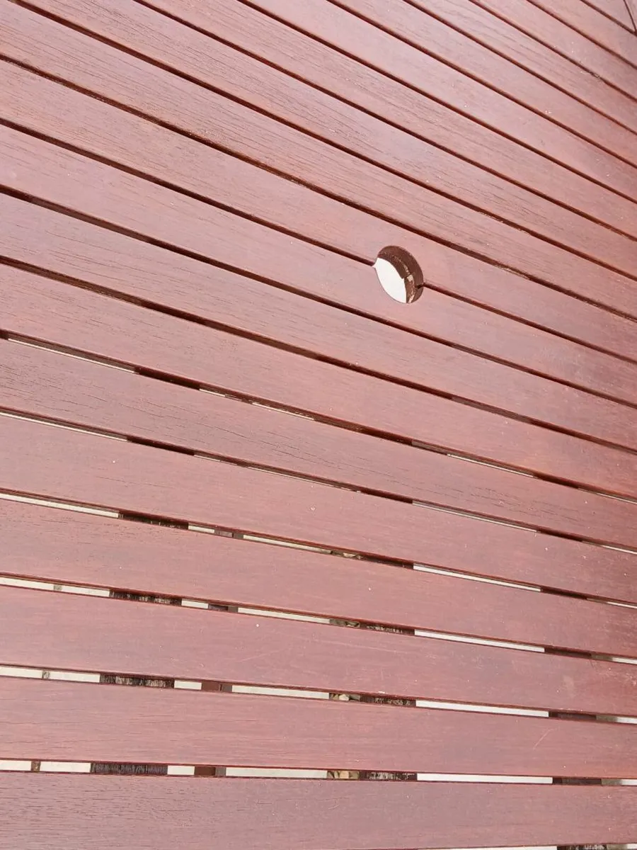 Wooden garden patio table - Image 4