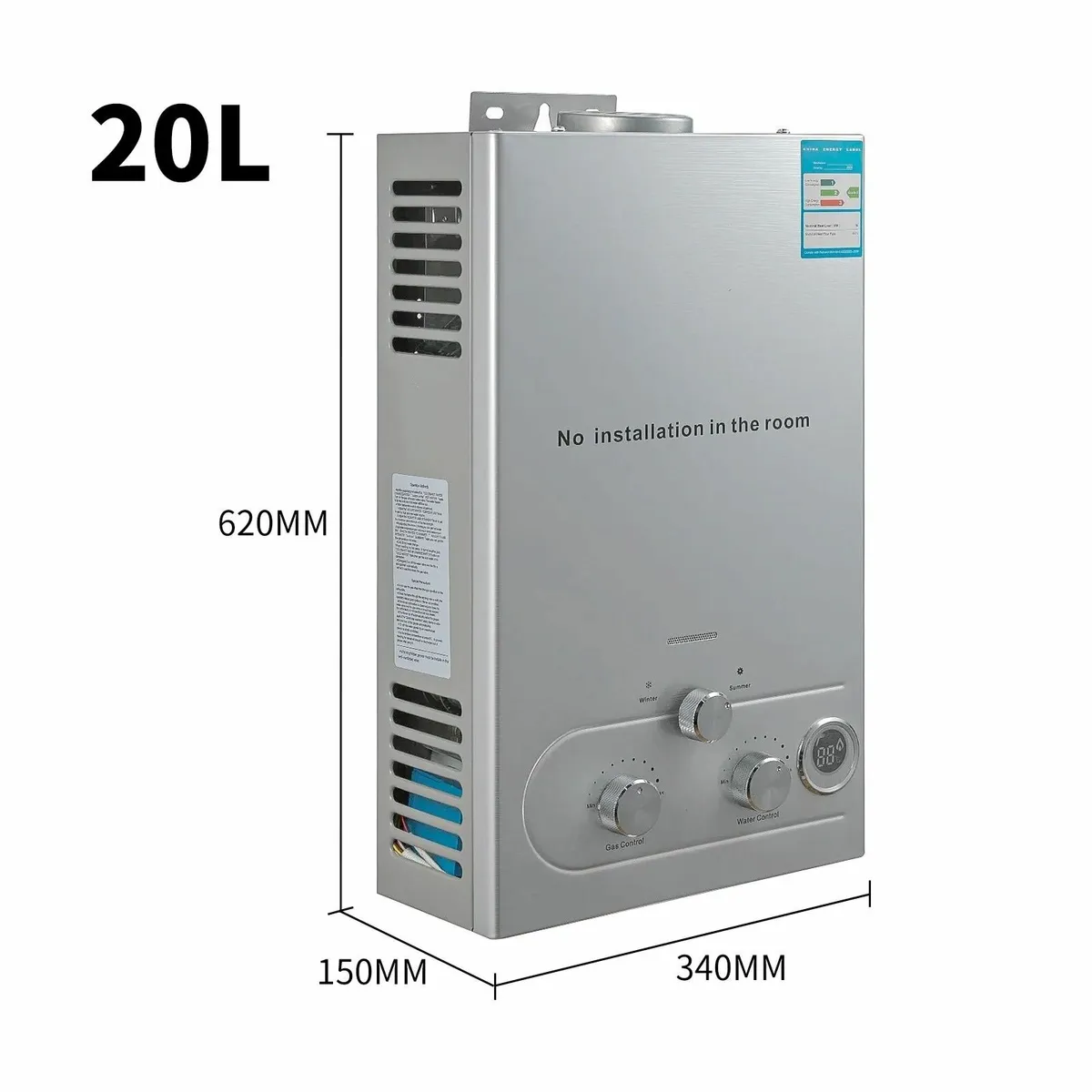20L Instant Gas Water Heater for Outdoor Use - Image 4
