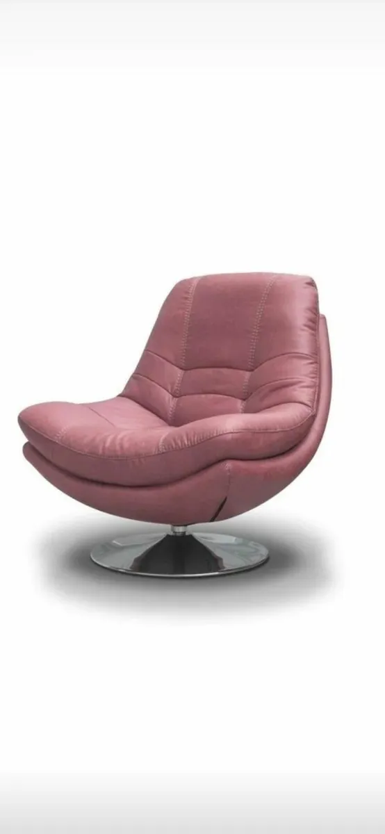 Swivel chair with matching foot stool x2 - Image 3