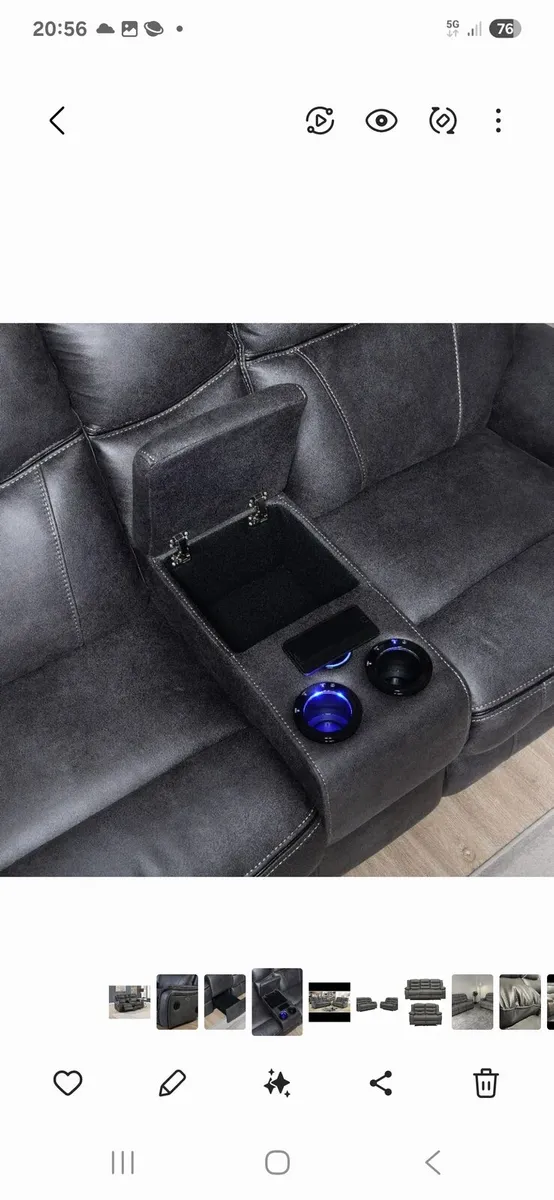 Phoenix 2 seater electric recliner couch