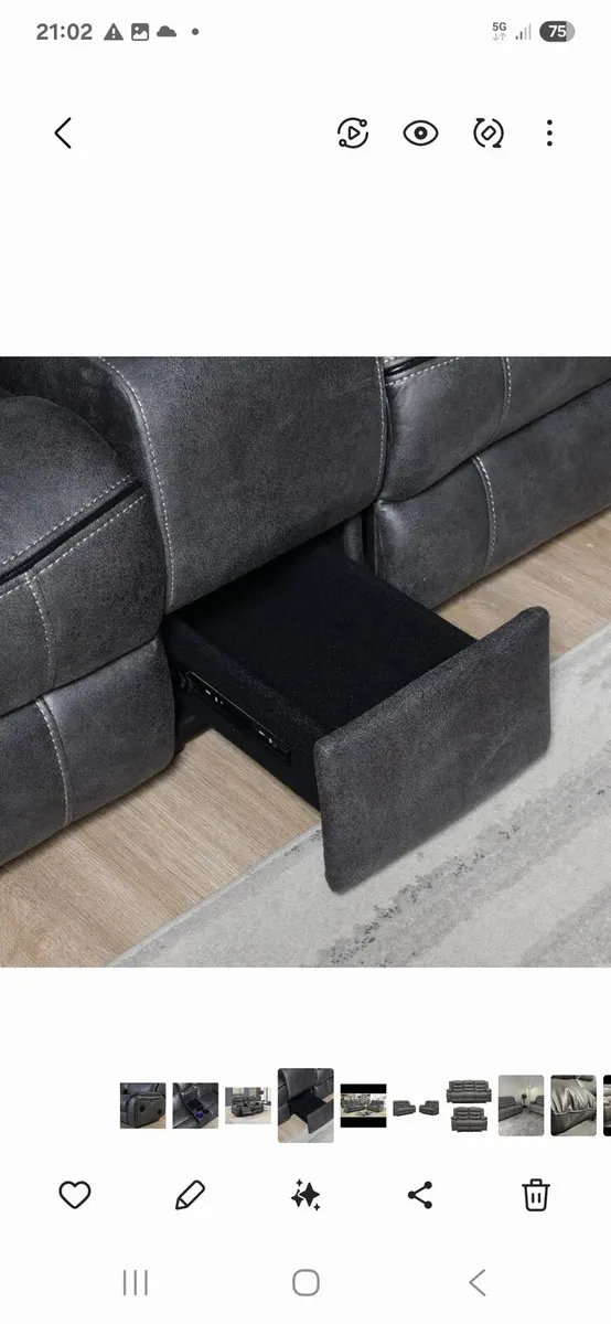 Phoenix 2 seater electric recliner couch