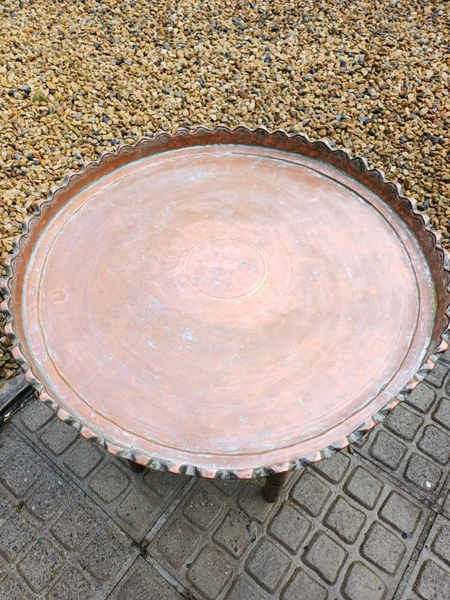 Antique Bamboo Foldup Table - Image 2