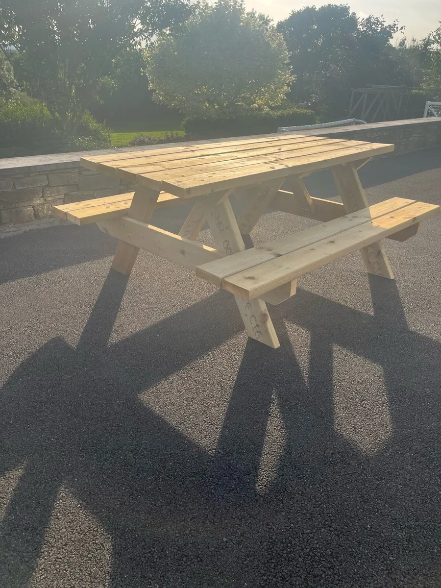 6ft Wooden Picnic bench - Image 1