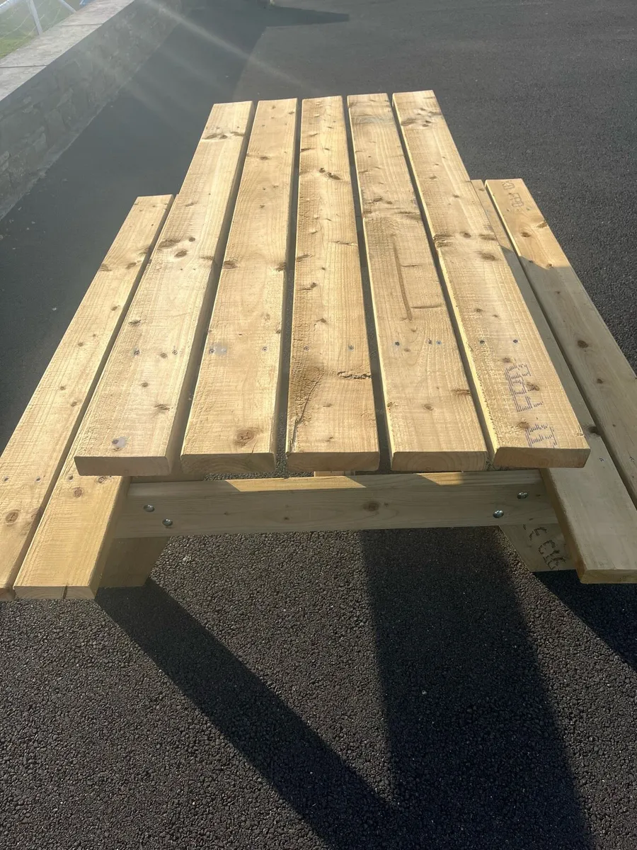 6ft Wooden Picnic bench - Image 3