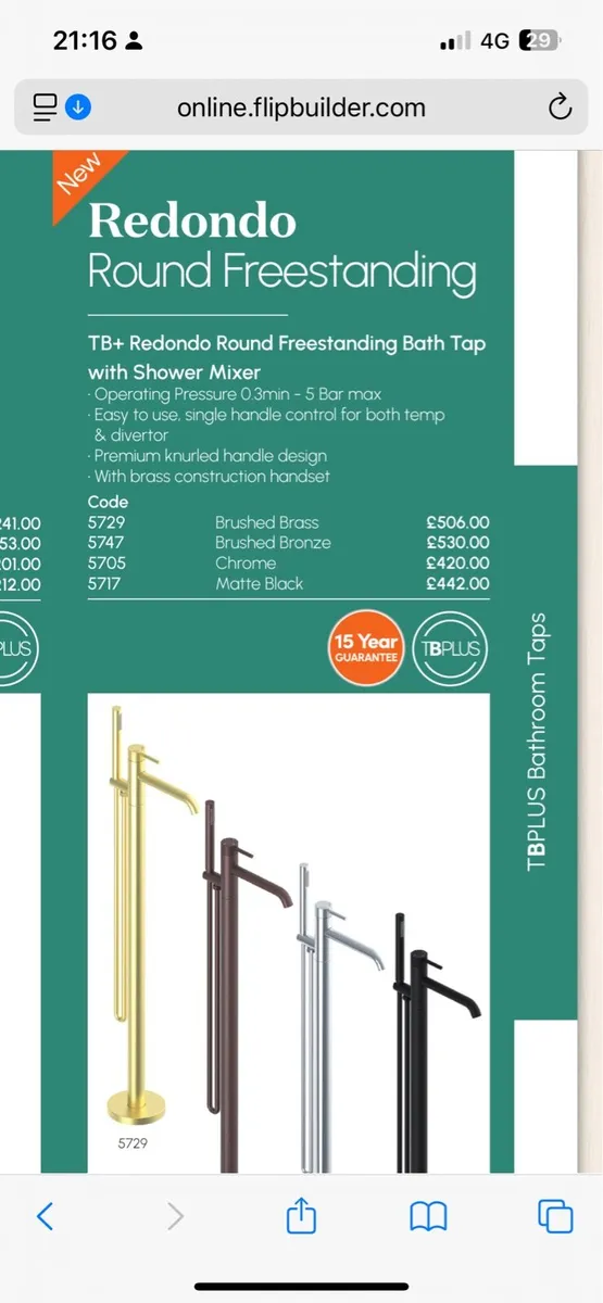 Free standing bath tap - Image 2