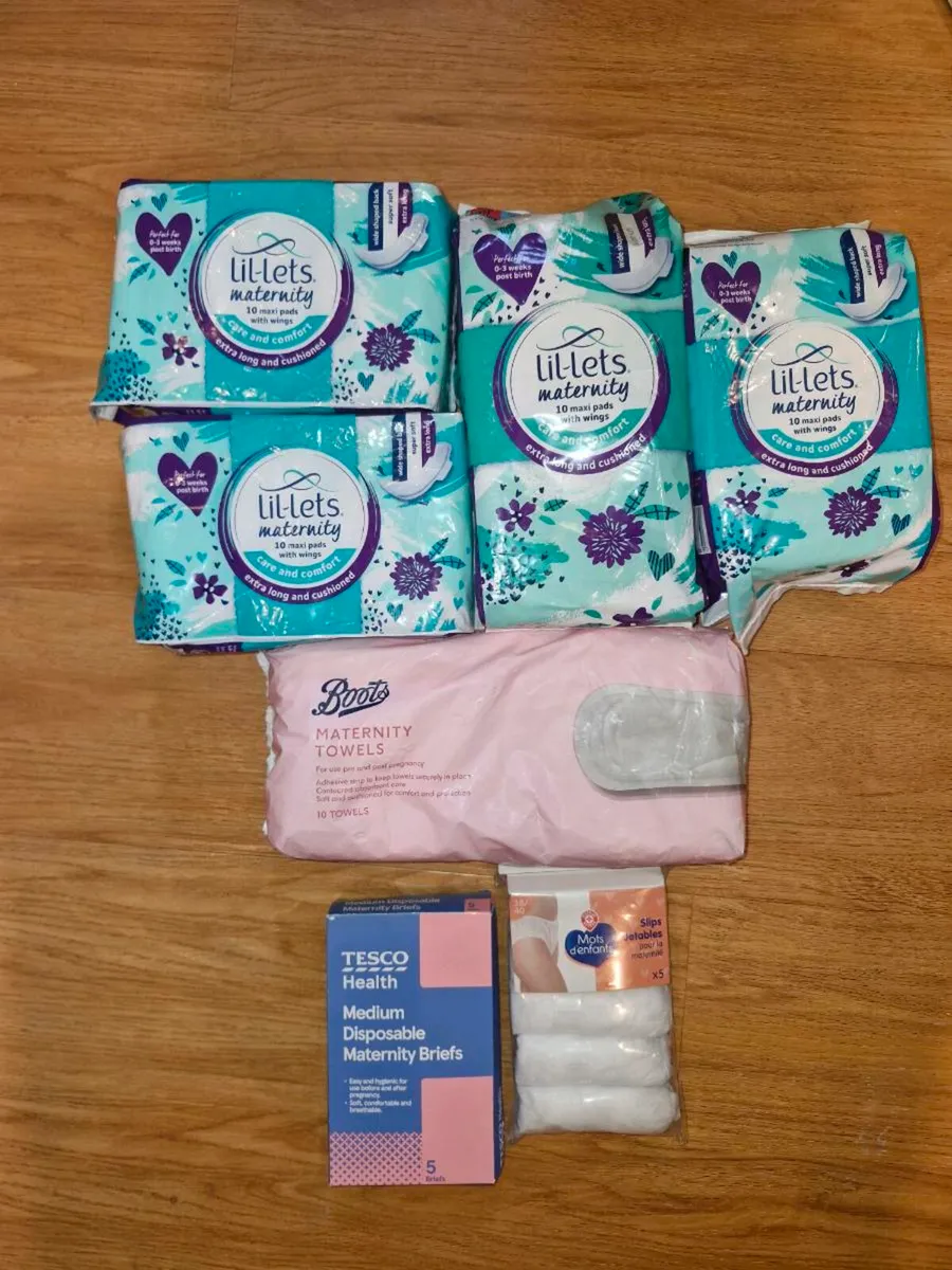 Maternity pads & briefs postpartum bundle