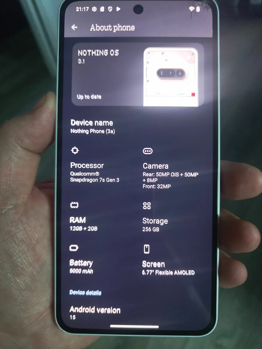 NOTHING- 3a -256GB-Ram 12+2GB  march2025 - Image 3