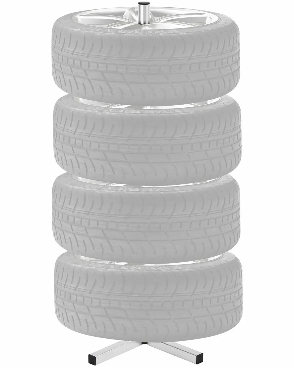 Tire Rack for 4 Tires with Rim Tyre Stand Holder - Image 3