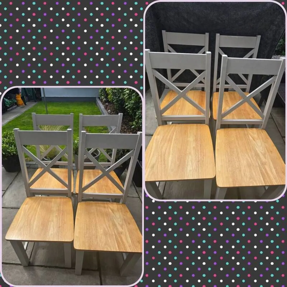 Solid wood kitchen chairs.