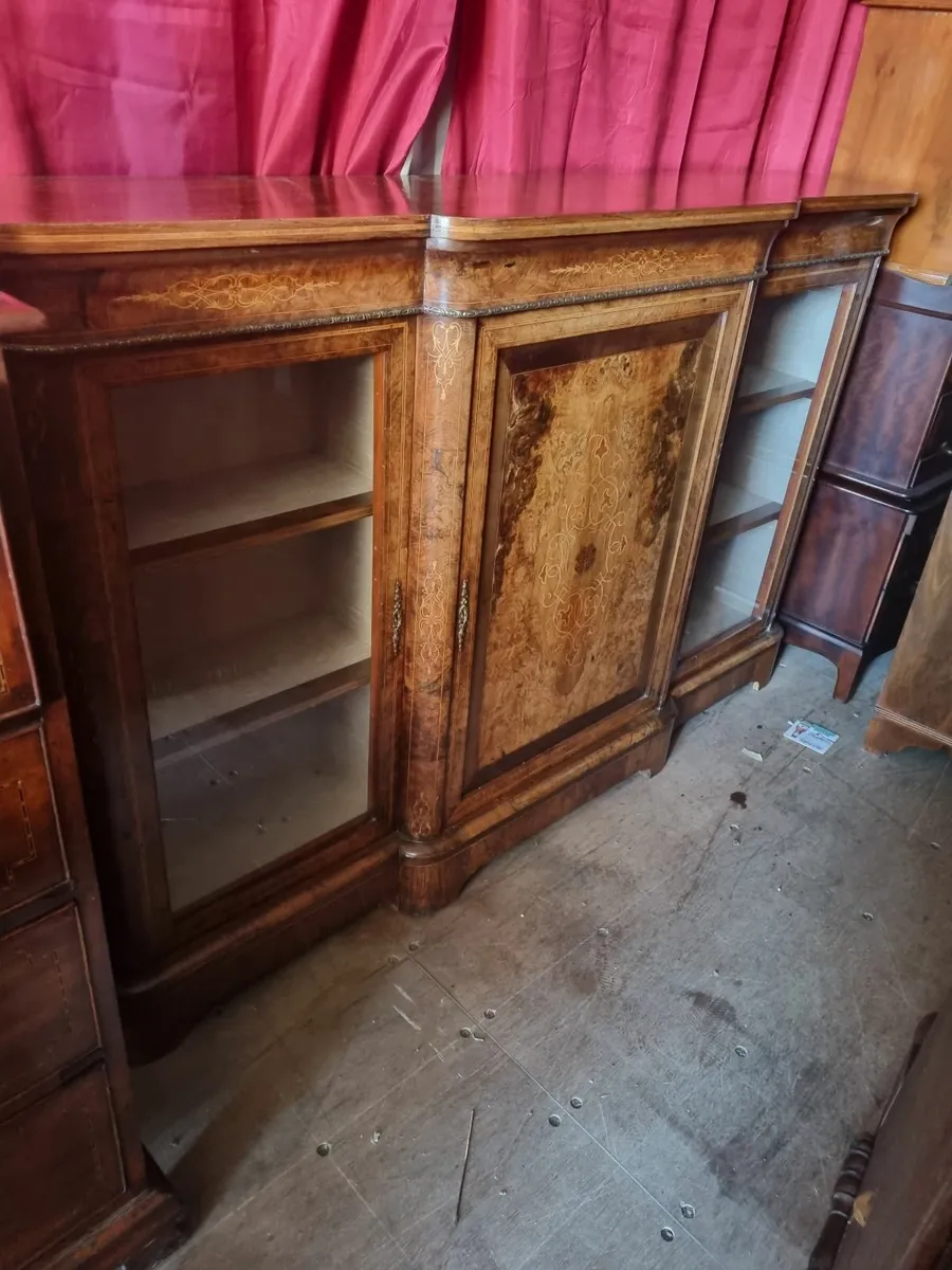 VICTORIAN WALNUT INLAID CREDENZA - Image 1