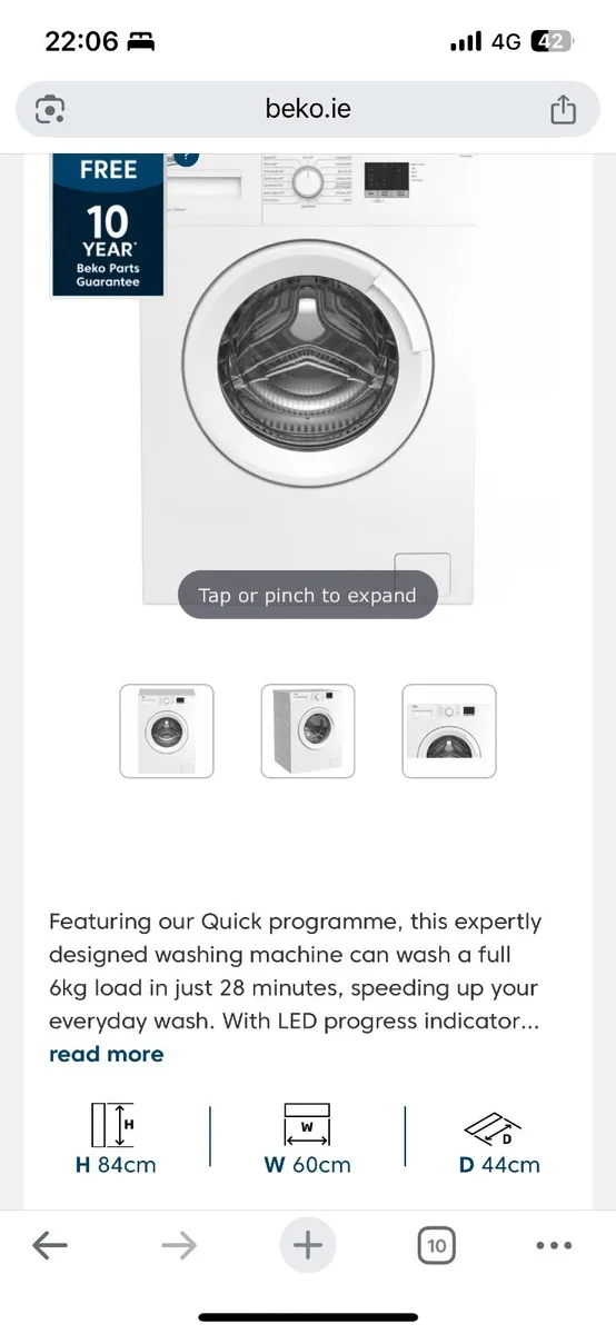 Beko 6kg washing machine - Image 1
