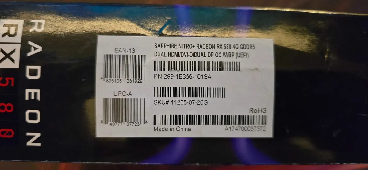 Radeon RX 580 Saphire+ Nitro 4GB - Image 4